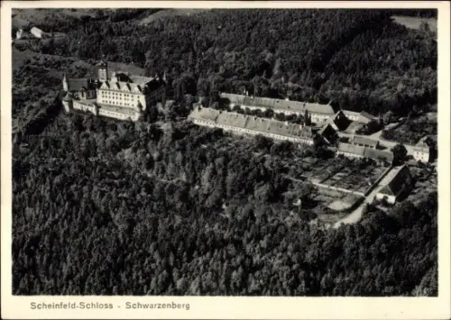 Ak Scheinfeld im Steigerwald Mittelfranken, Kloster Schwarzenberg, Luftaufnahme von Scheinfeld-Sc