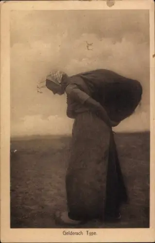 Ak Geldersch Type, Frau in niederländischer Tracht
