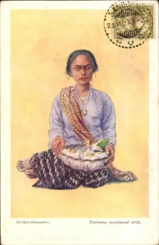 Künstler Ak Java Indonesien, Sirikverkoopster