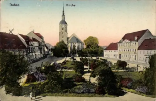 Ak Dohna in Sachsen, Kirche