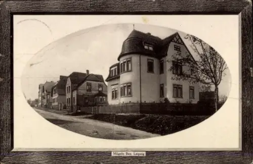 Passepartout Ak Mügeln (Bezirk Leipzig) Sachsen, Straßenansicht