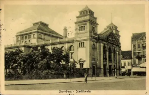 Ak Bydgoszcz Bromberg Westpreußen, Bromberg Stadttheater,  Architektur, 