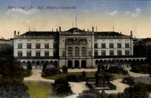 Ak Kaliningrad Königsberg Ostpreußen, Königsberg i. Pr., Kgl. Albertus-Universität, Gartenanlage,