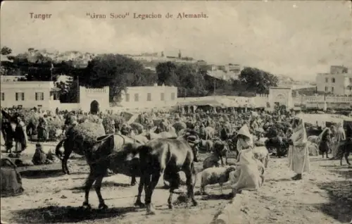 Ak Tanger Marokko, Marktszene, Gran Soco