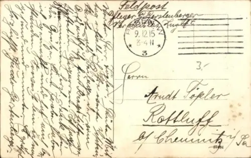 Ak Poznań Posen,  Alter Markt, Hauptwache, Datum 9.12.15