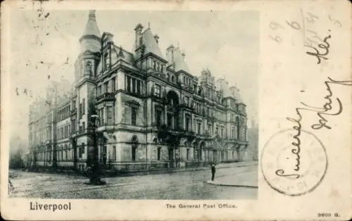 Ak Liverpool Merseyside England, General Post Office