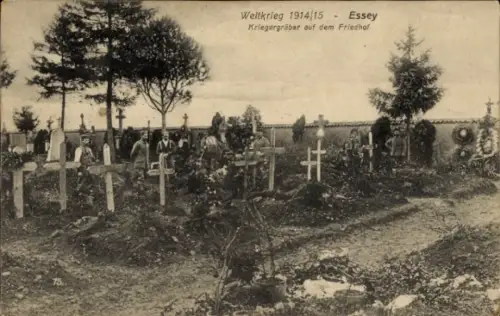 Ak Essey et Maizerais Maiserais Lothringen Meurthe et Moselle, Kriegergräber, Friedhof,  Weltkrie