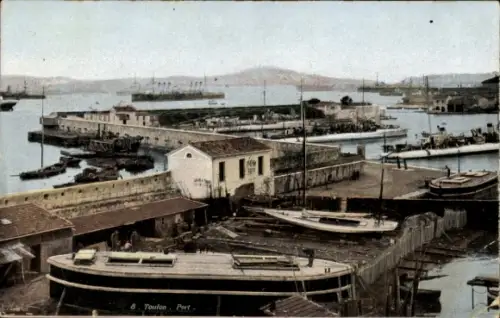 Ak Toulon Var, Hafen, Schiffe