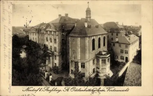 Ak Neudorf Strasbourg Straßburg Elsass Bas Rhin,  St. Odilienkritikguhaus, Vorderansicht