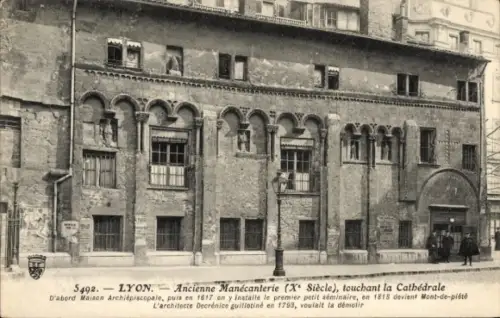 Ak Lyon Rhône,  alte Manécanterie, Kathedrale, 10. Jahrhundert, Architekt Decrénice