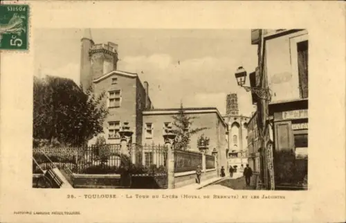Ak Toulouse Haute Garonne,  La Tour du Lycée, Hôtel de Bernuts, Les Jacobins