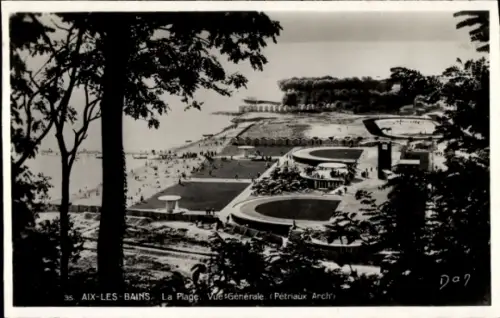 CPA Aix-les-Bains, Savoie, La Plage, Vue Générale