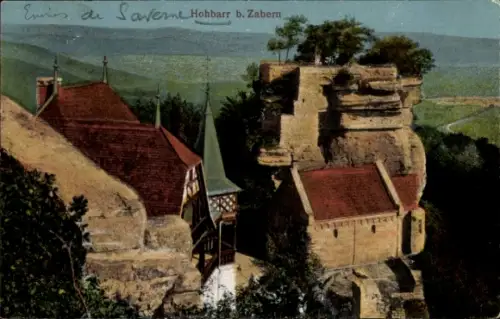 Ak Saverne Zabern Elsass Bas Rhin, Château du Haut-Barr, Burg Hohbarr, Hohbarr, Felsen, Gebäude, 