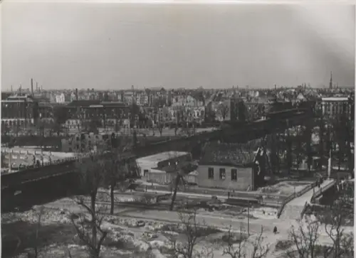 Original Foto Berlin Tiergarten, Panorama vom Zoobunker, um 1945/46, ca. 12 x 17 cm