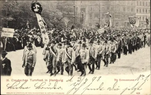 Ak Hamburg, IX. Deutsches Turnfest, Die Hannoveraner