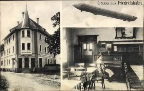 Ak Friedrichshafen am Bodensee, Zeppelin, Cafe Birkle