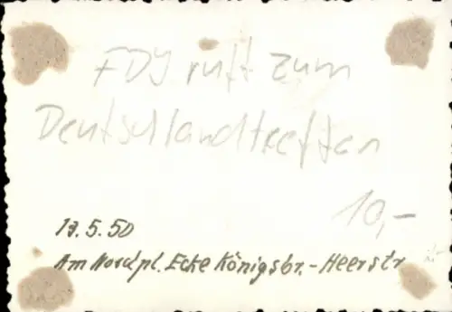 Foto FDJ ruft zum Deutschlandtreffen