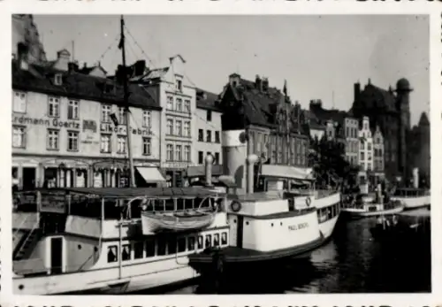 Foto Gdańsk Danzig, Dampfer, Geschäfte