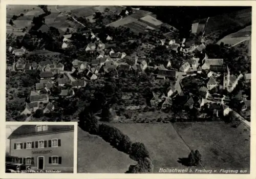 Ak Bollschweil im Breisgau, Luftaufnahme