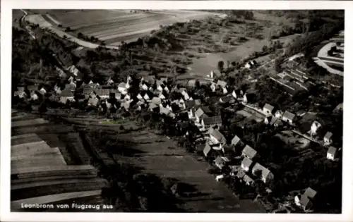 Ak Leonbronn Zaberfeld in Baden Württemberg, Fliegeraufnahme