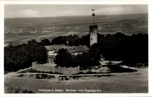 Ak Heilbronn am Neckar, Luftaufnahme Wartberg, Heilbronn, Neckar, 