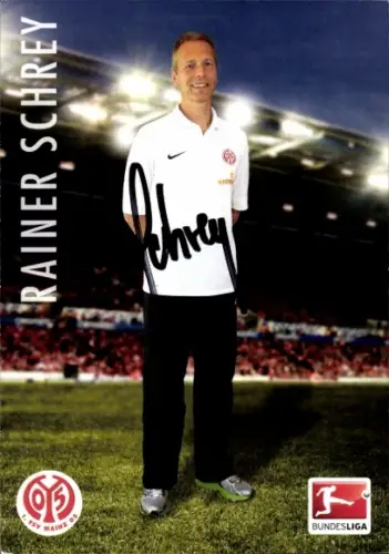 Autogrammkarte Athletiktrainer Rainer Schrey, 1. FSV Mainz 05, Autogramm