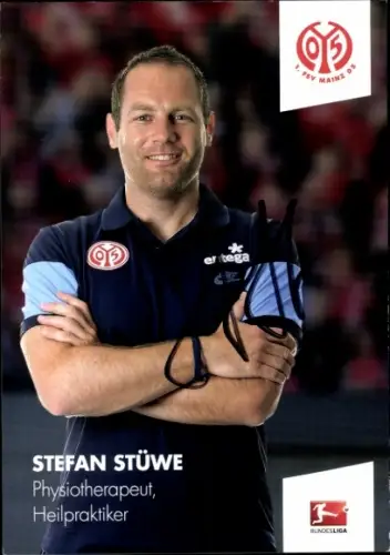 Autogrammkarte Physiotherapeut Stefan Stüwe, 1. FSV Mainz 05, Autogramm