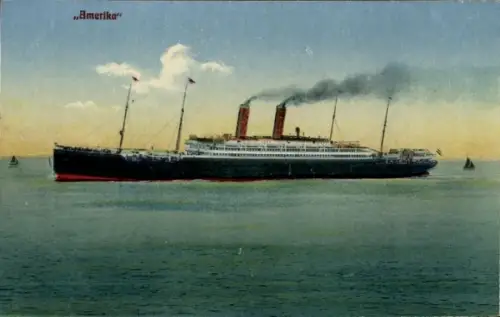 Ak Dampfer Amerika, HAPAG