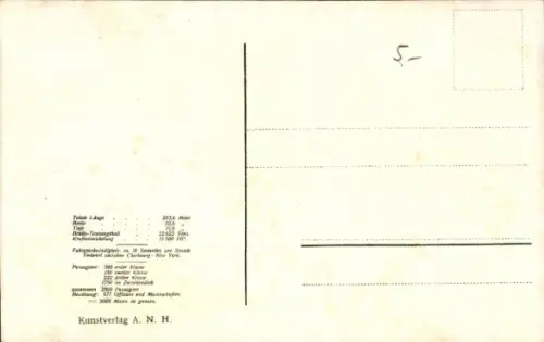 Ak Dampfer Amerika, HAPAG