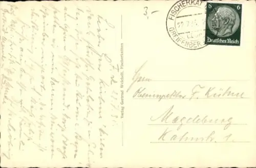 Ak Pogorzelica Fischerkaten Rewal Rewahl Pommern, Strandpartie, Fischernetze