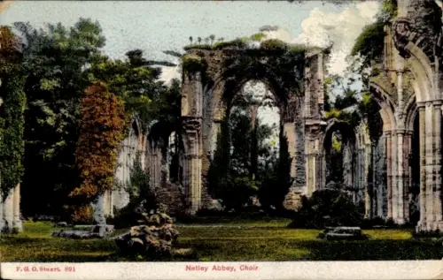 Ak Netley Hampshire England, Abtei, Ruinen des Chors