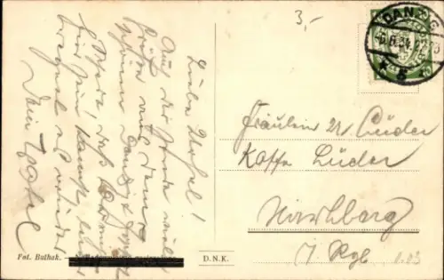 Ak Gdańsk Danzig,  Rathaus, Sternwarte, St. Marien, Stadtansicht