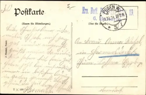 Ak Poznań Posen,  Königsplatz, Perseusbrunnen, Statue, Brunnenanlage