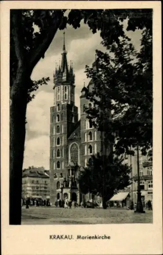Ak Kraków Krakau Polen, Marienkirche in   Architektur, keine Personen sichtbar