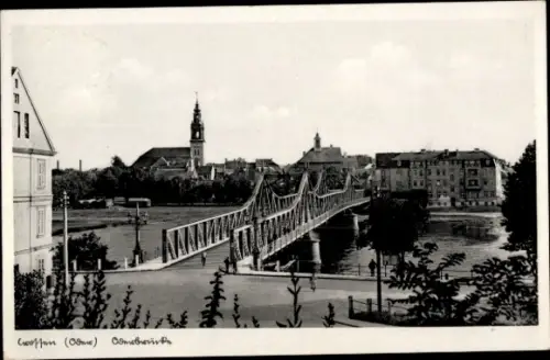 Ak Krosno Odrzańskie Crossen an der Oder Ostbrandenburg, Oderbrücke