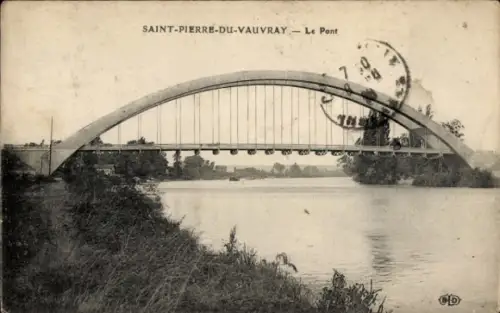 CPA Saint Pierre du Vauvray Eure, Pont