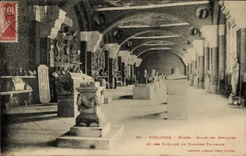 Ak Toulouse Haute Garonne, Museum, Salle des Antiques, Antiquitäten,  Fototypie Labouche Frères