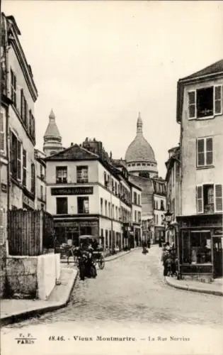 Ak Paris XVIII Montmartre, Vieux Montmartre, La Rue Norvins