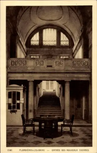 CPA Plombières les Bains Lorraine Vosges, Entrée des nouveaux Thermes