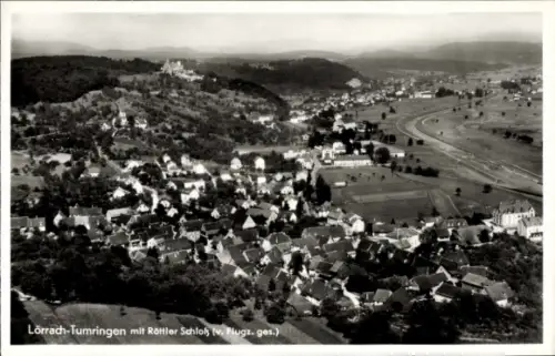 Ak Tumringen Lörrach in Baden, Fliegeraufnahme