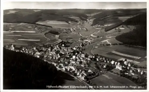 Ak Vöhrenbach im Schwarzwald Baden, Luftaufnahme