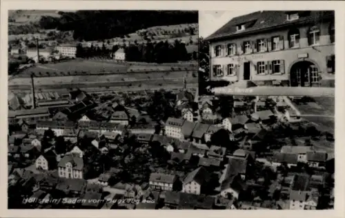 Ak Höllstein im Wiesental Steinen Schwarzwald, Fliegeraufnahme, Gasthaus zur Tanne