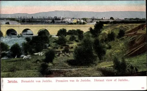 Ak Jericho Palästina, Blick auf den Ort