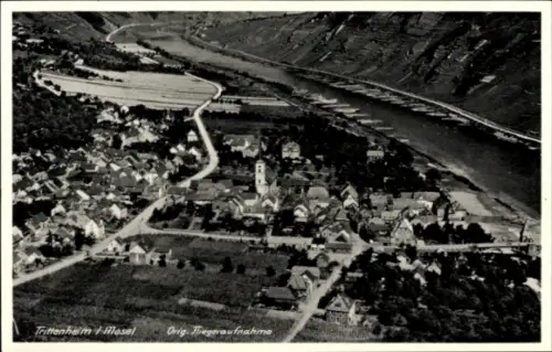 Ak Trittenheim an der Mosel, Fliegeraufnahme
