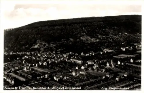 Ak Zewen Trier an der Mosel, Fliegeraufnahme