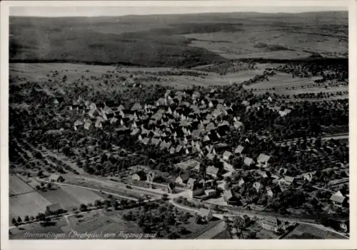 Ak Heimerdingen Ditzingen in Württemberg, Luftaufnahme  Flugzeugansicht, Landschaft, 1943