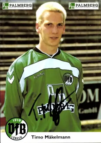 Autogrammkarte Fußballer Timo Mäkelmann, VfB Lübeck, Autogramm