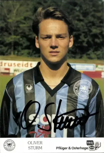 Autogrammkarte Fußballer Oliver Sturm, FC Remscheid, Autogramm