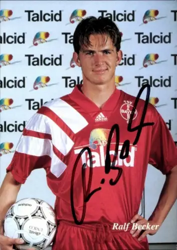 Autogrammkarte Fußballer Ralf Becker, Bayer Leverkusen, Autogramm