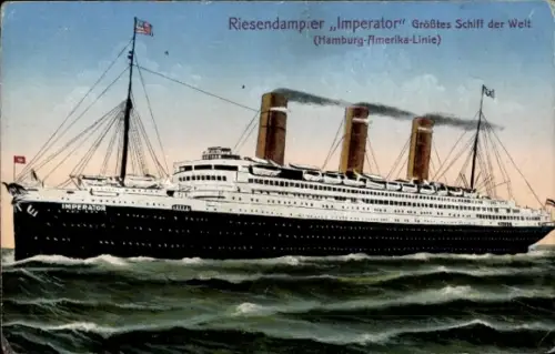 Ak Dampfschiff Imperator, HAPAG